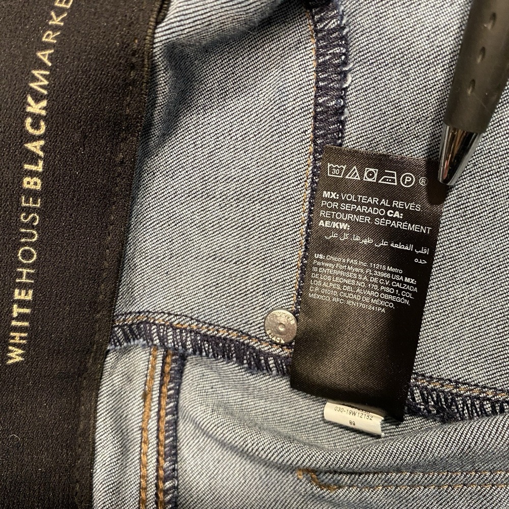 White House Black Market The Jegging Jeans Size 00 Blue Dark Wash Mid Rise Ankle - Picture 13 of 14